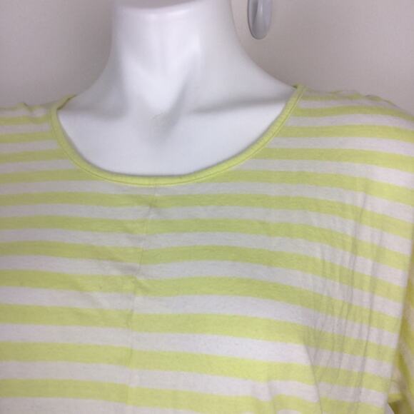 🚨SALE🚨 Express Yellow White Striped Blouse Top 3/$10 4/$12 5/$15 - Picture 3 of 6